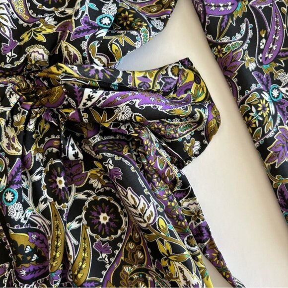 Zara Women’s Dress Small Mini Dress Paisley Long Sleeve Size Small Multicolor - Picture 5 of 10